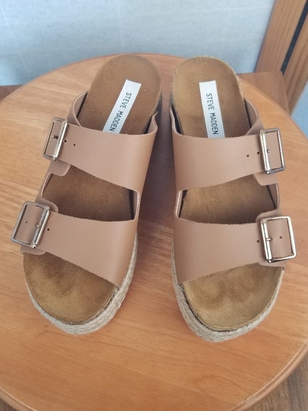 Steve Madden Annika Tan Leather Platform Sandal Size 9